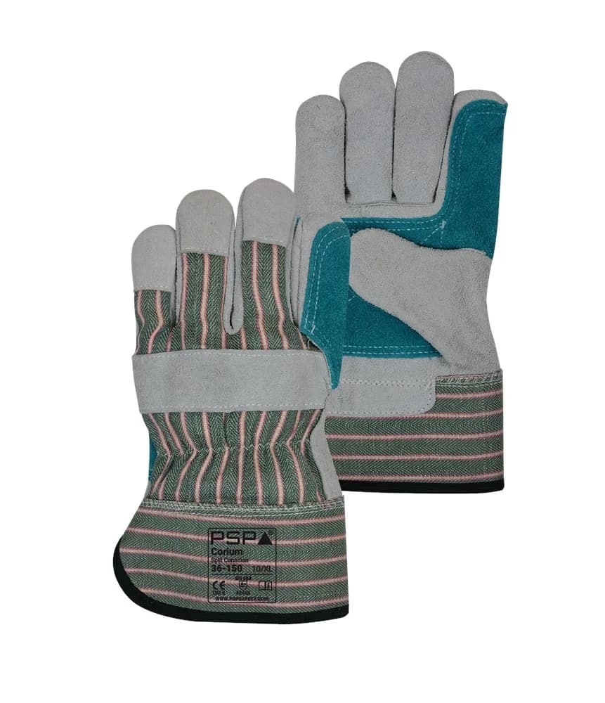 36-150 Splitlederen werkhandschoen met pistoolversterking - productafbeelding