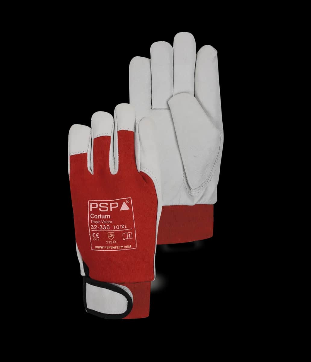 32-330 Lederen tropic werkhandschoen met Velcro sluiting