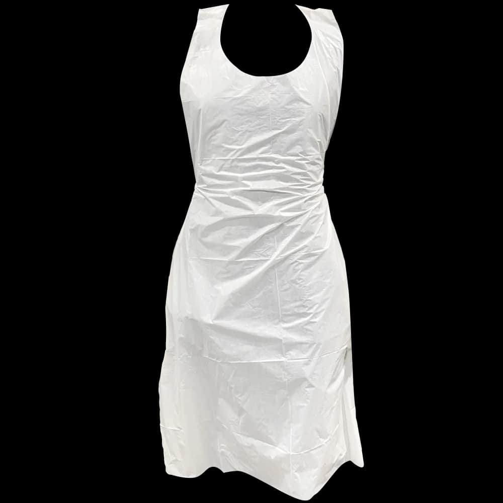 60-211 Disposable Schort PE 20mu, wit