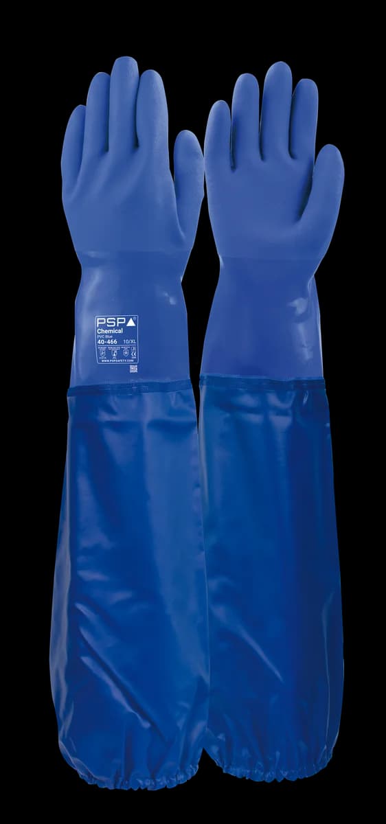 40-466 Chemical PVC Blue Werkhandschoen - productafbeelding
