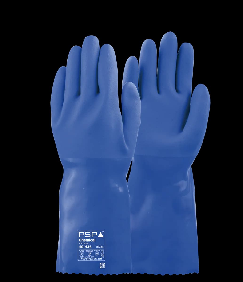 40-436 Chemical PVC Blue Werkhandschoen - productafbeelding