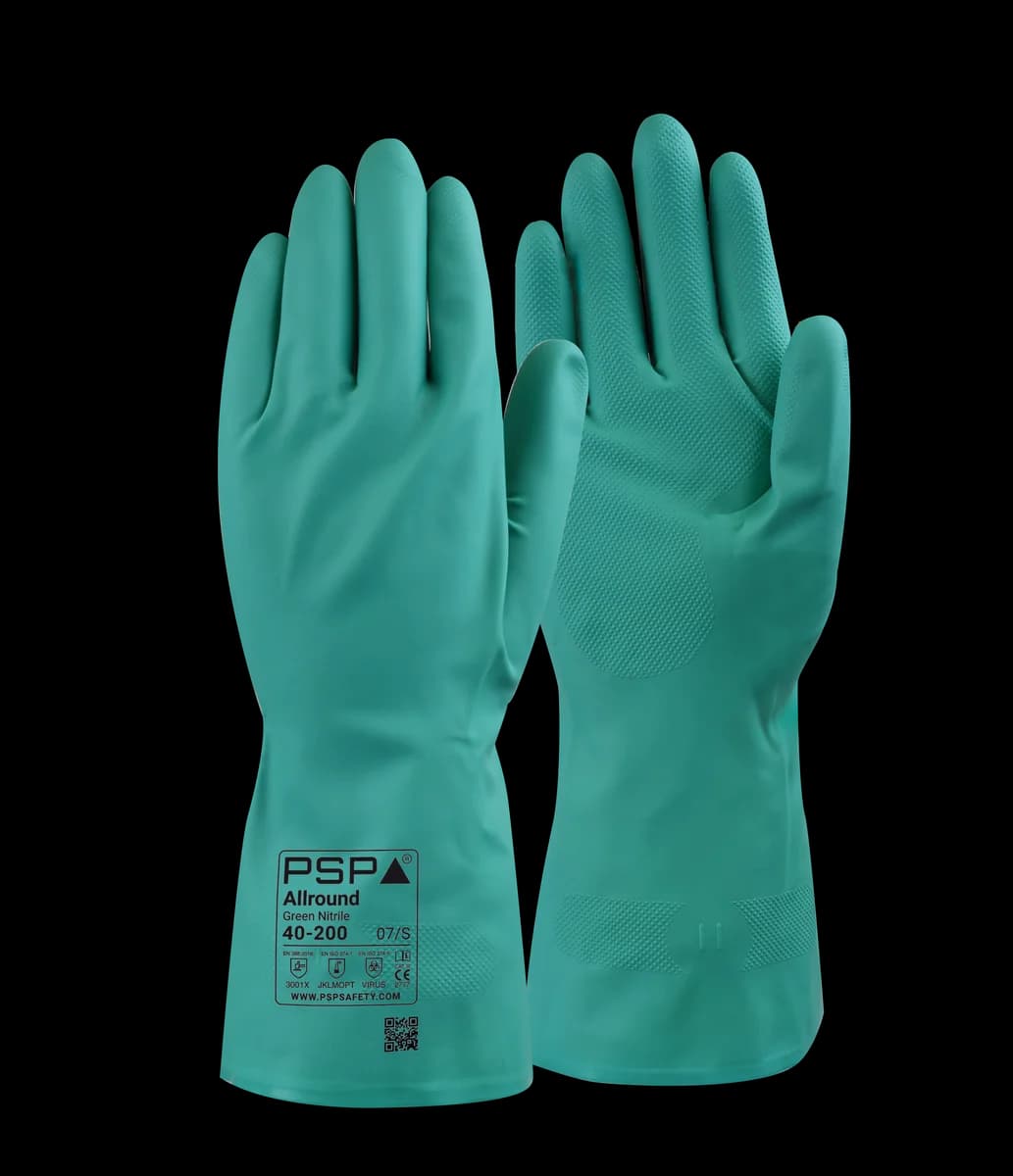 40-200 Groene Nitril Werkhandschoen - productafbeelding