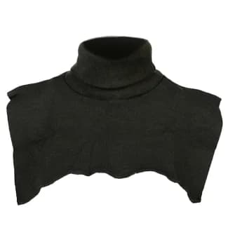 Col met rug- en borstflap acryl zwart - productafbeelding