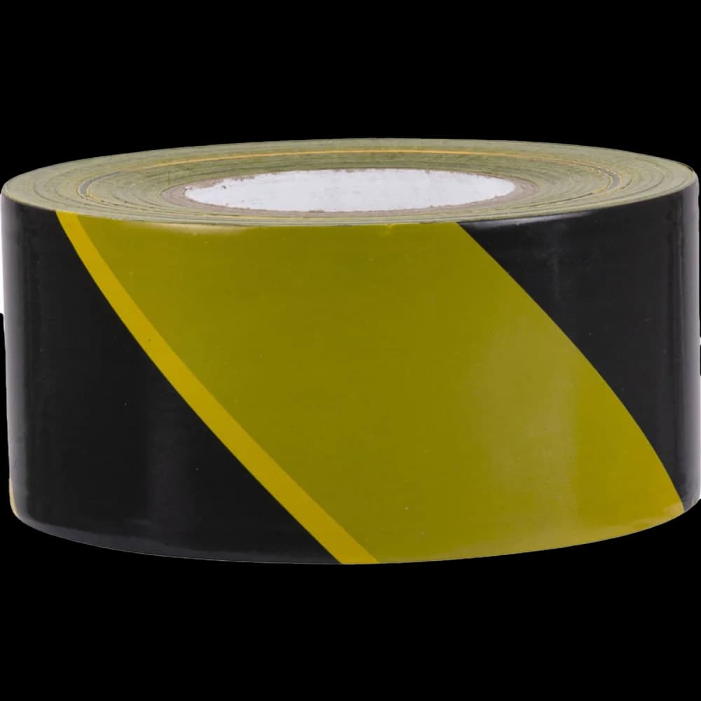 Afzetlint geel/zwart 80 mm x 500 meter - productafbeelding