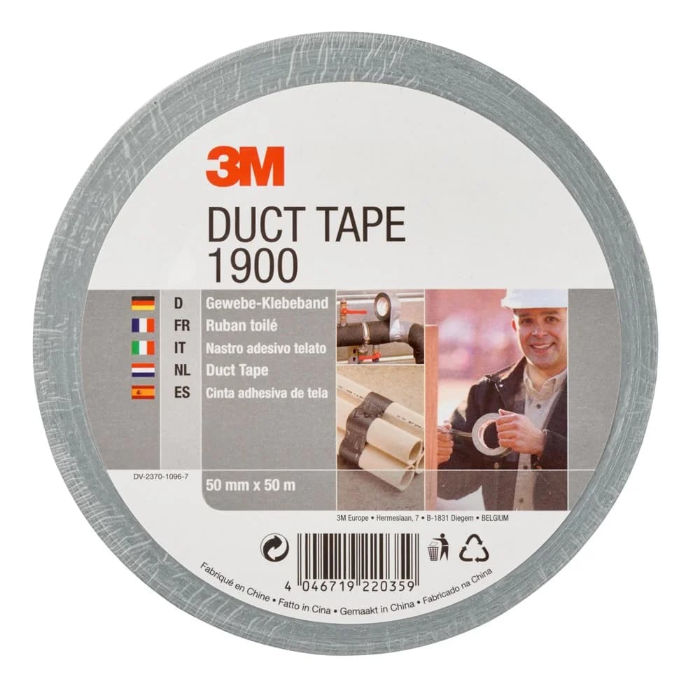 Economy Duct Tape 1900 zilver 50 mtr. - productafbeelding