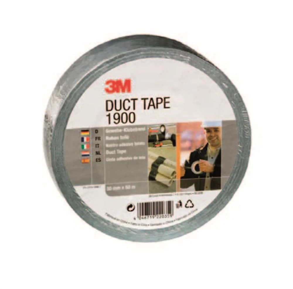Economy Duct Tape 1900 zwart 50 mtr. - productafbeelding