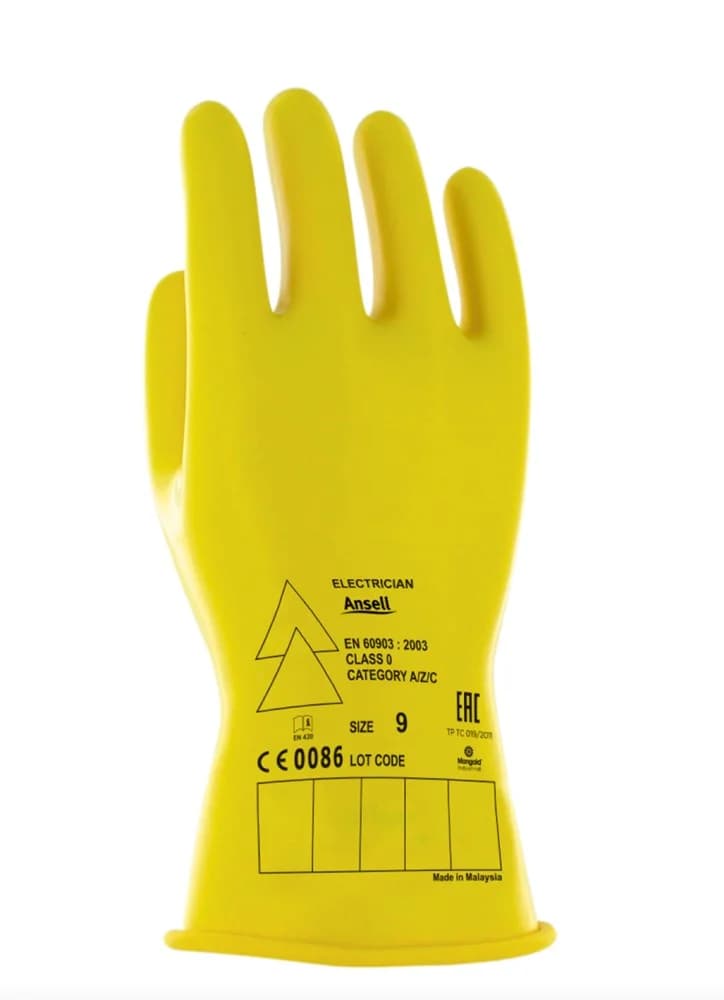 Ansell Electrician RIG011Y Class 0, werkhandschoen - productafbeelding