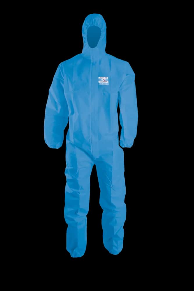 Chemdefend 110 blauw Disposable Coverall Type 5+6, blauw