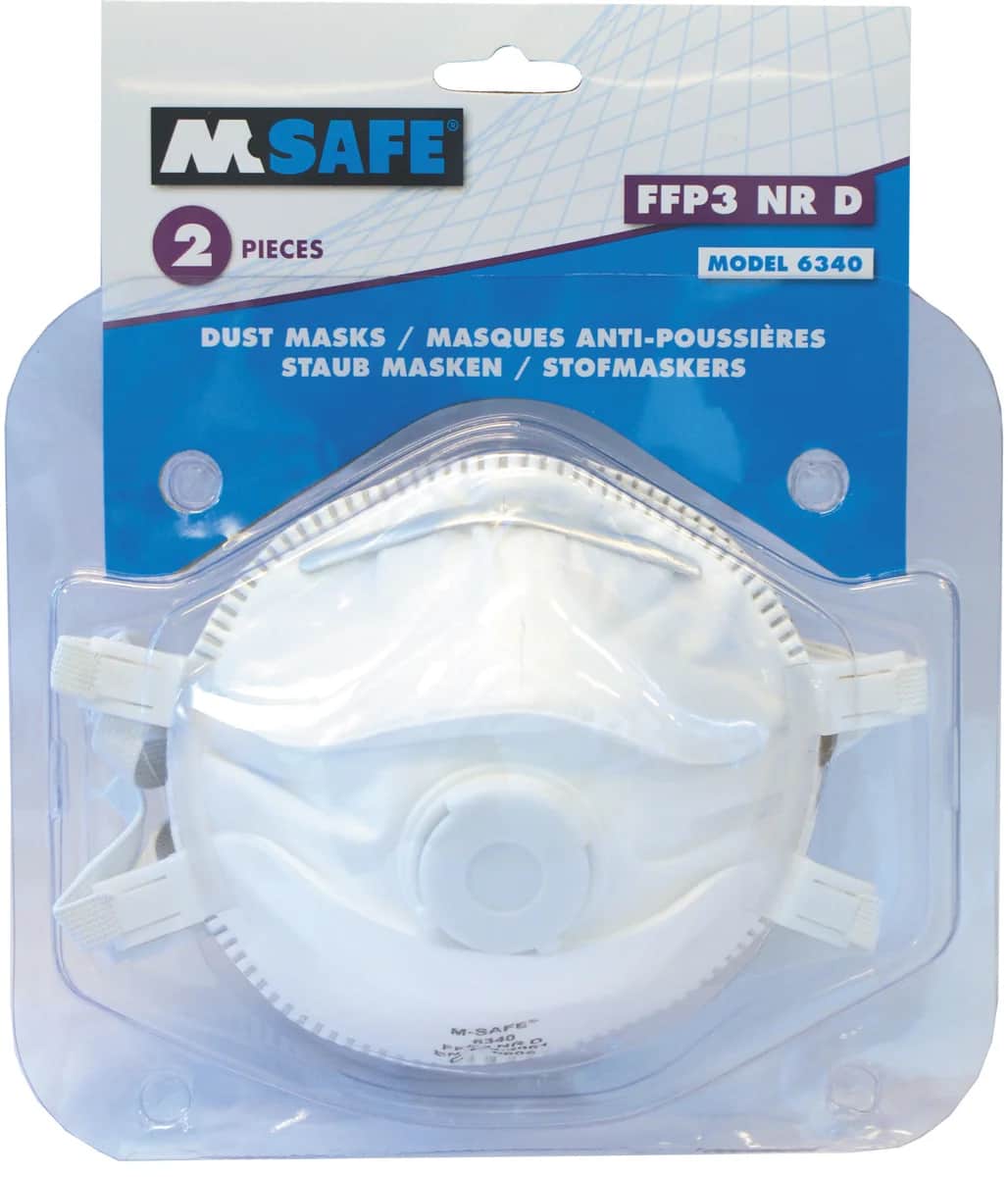 M-Safe 6340 stofmasker FFP3 NR D met uitademventiel