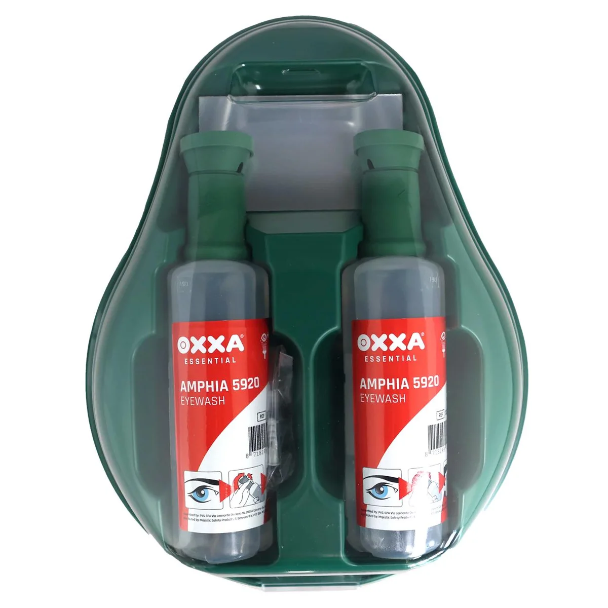 OXXA® Bravis 5930 wandhouder inclusief 2 OXXA® oogspoelflessen 500 ml - productafbeelding